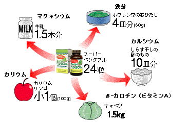 1日24粒で豊富なミネラル補給