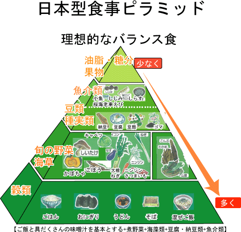 「日本型食事ピラミッド」の画像検索結果